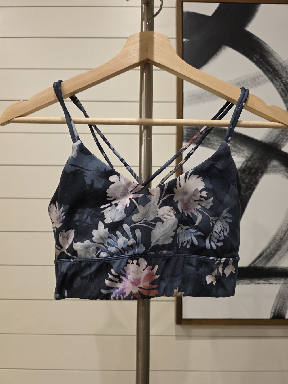 JoyLab Navy Floral Strappy Bralette